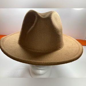 Lisianthus Camel  Vintage Fedora Hat Wide Brim, Wool/cotton Men Women OS NWOT